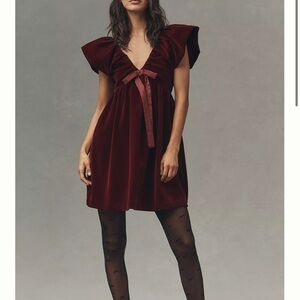 Endless Rose Velvet Bow Mini Dress